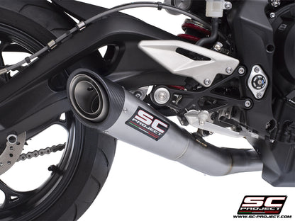 Stainless steel Full 3-1 Exhaust System With Stainless Steel S1 Exhaust For Triumph Street Triple 765 R/RS 2023-2024-SC Project