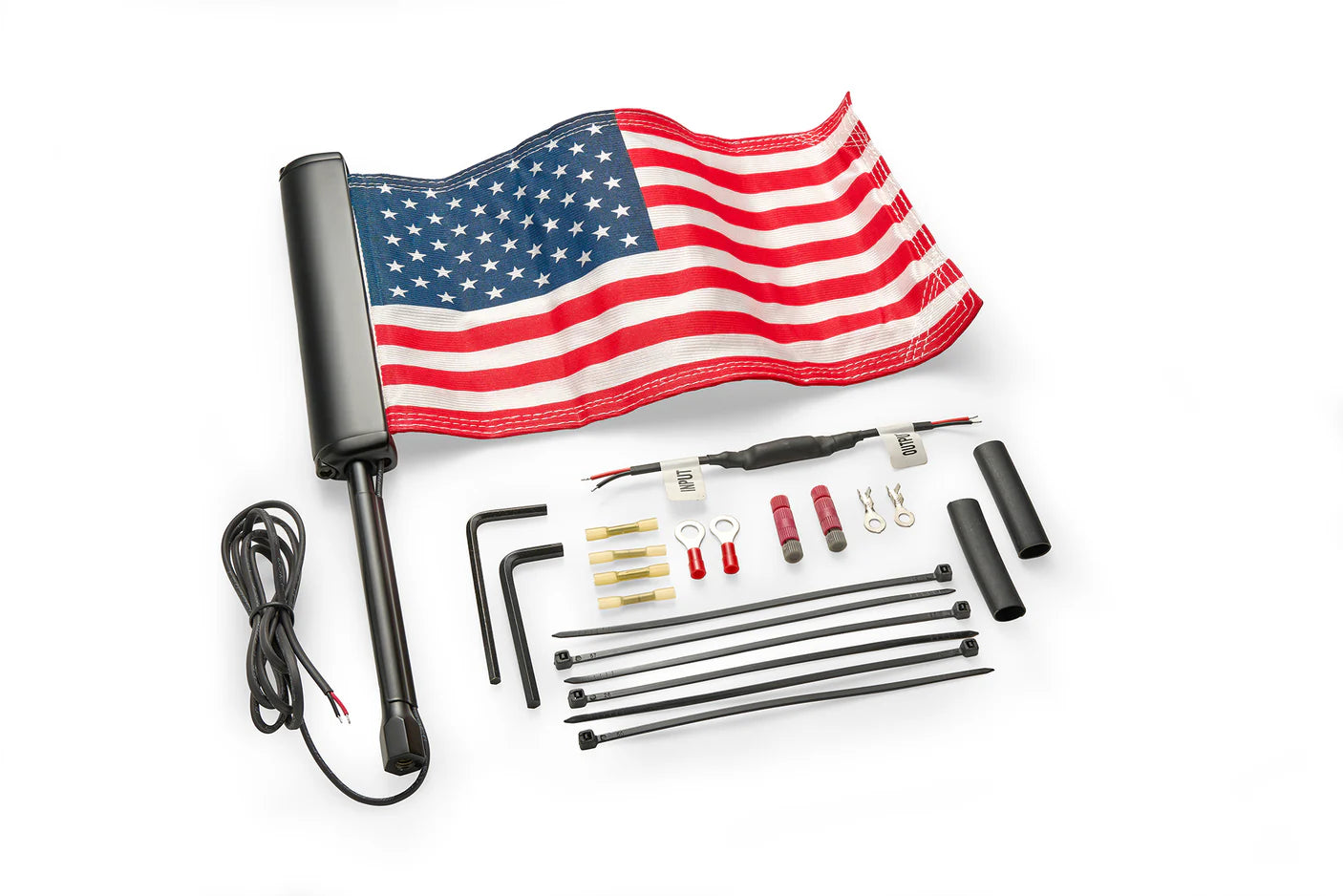 LED Lighted Flag Pole with American Flag - Honda Goldwing - Goldstrike - 78600