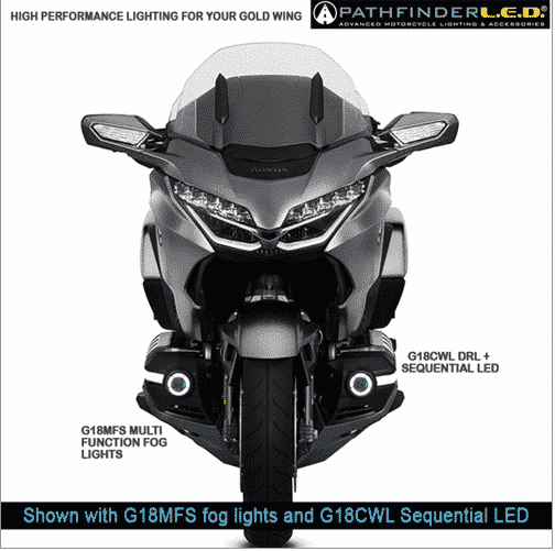 LED Cowl Light DRL Sequential Turn Signals For Honda Goldwing - Path Finder - G18CWL