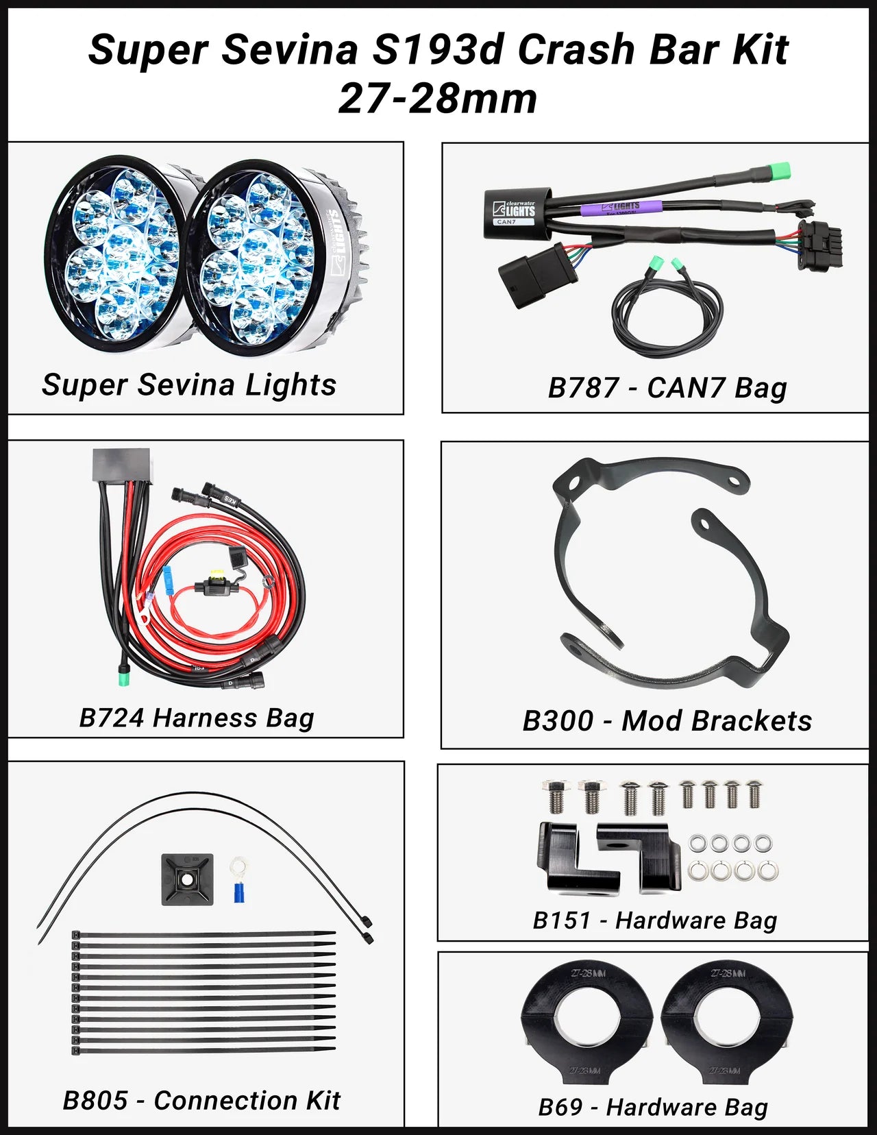 Super Sevina LED Lights For BMW R1300GS - Clearwater Lights