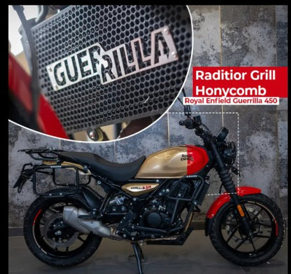 Radiator Grill For Royal Enfield Guerrilla 450 with Logo (Honeycomb Black Texture) - Type-2 -Zana-ZI-8526(Coming Soon)