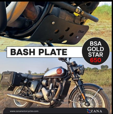 Bash Plate Aluminum Black for BSA Goldstar-Zana-ZI-8539