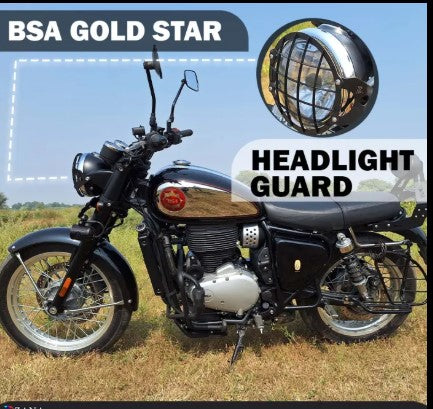 Headlight Grill Stainless Steel, Black T-1 For BSA Goldstar 650 Zana-ZI-8533