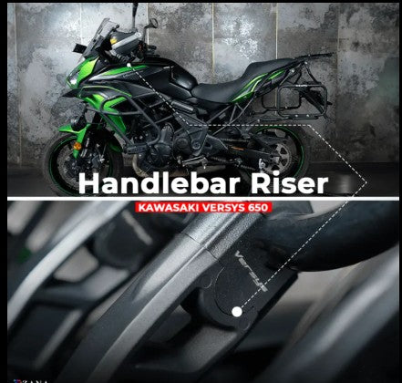 Vertical Handlebar Riser for Kawasaki Versys 650-Zana-ZI-8496