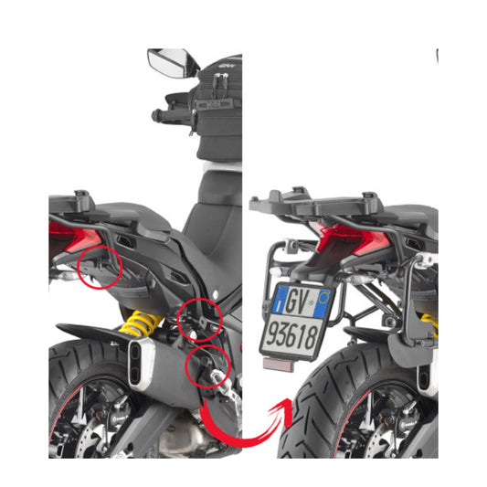 Specific Side Case Holder for Trekker Outback Side Cases for Ducati Multistrada 950S and 1260 Enduro (2019) - Givi