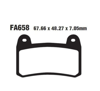 FA658HH Fully Sintered Brake Pads - EBC Brakes