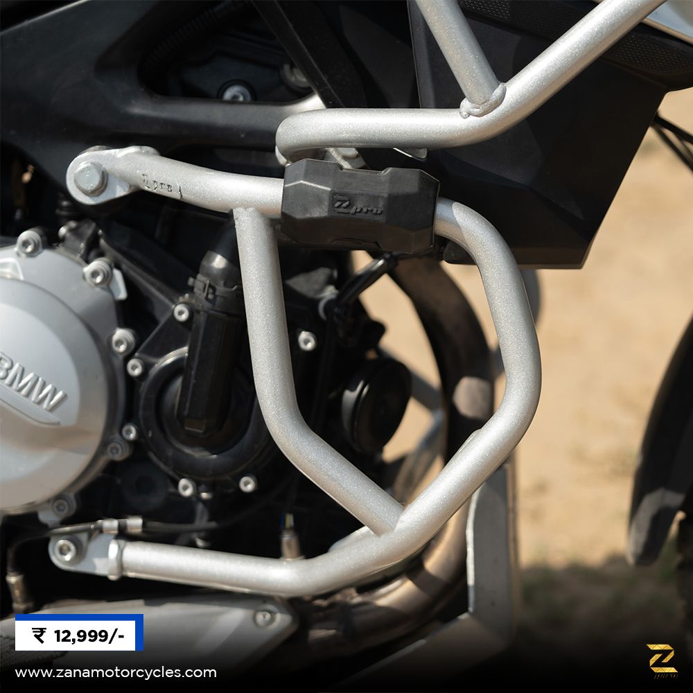 Lower Engine Guard With Slider Puck (Silver) For BMW F850GS - Zana - ZP-077