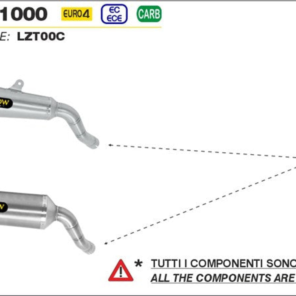 Arrow Exhaust Racing Collector For Kawasaki Versys 1000 2019 - Headers