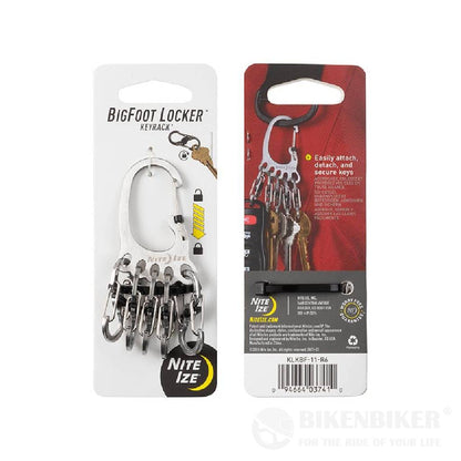 Bigfoot Locker™ Keyrack™ Carabiner - Nite Ize Stainless Tools