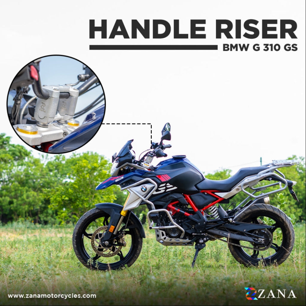 Bmw G 310 Gs New Handle Riser Silver- Zana Oil Cooler Guard