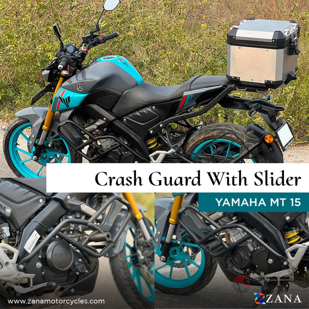 Crash Guard With Sider Black For Yamaha Mt 15 - Zana Slider