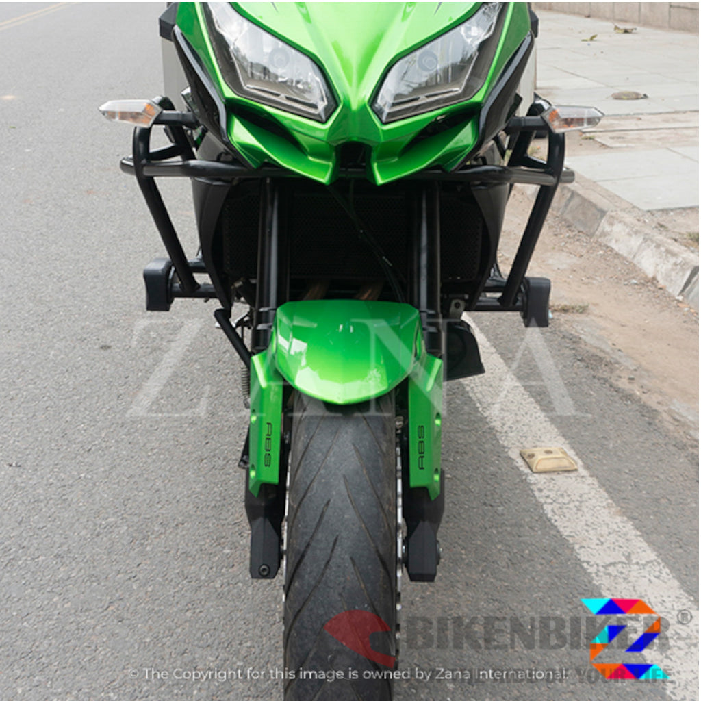 Kawasaki Versys 650 Engine Guard With Sliders - Black Zana Protection