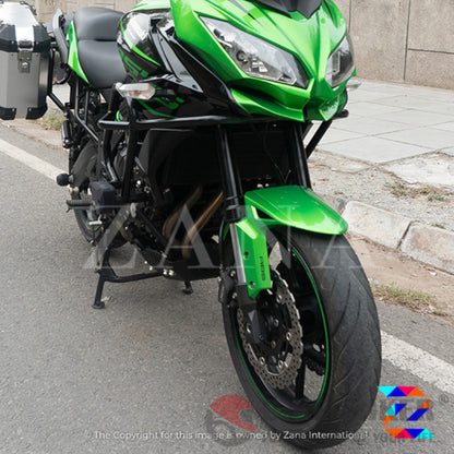 Kawasaki Versys 650 Engine Guard With Sliders - Black Zana Protection