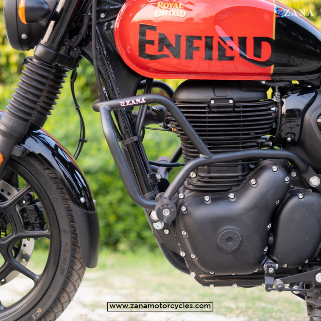 Crash Guard With Slider Black For Royal Enfield Hunter 350 -Zana