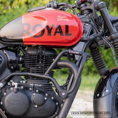 Crash Guard With Slider Black For Royal Enfield Hunter 350 -Zana