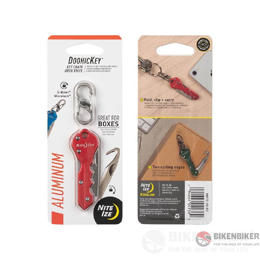 Doohickey® Key Chain Hook Knife-Nite Ize Red Tools