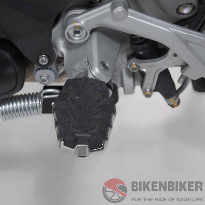 Ducati Desert X/Multistrada V4 Evo Footrest Kit - Sw Motech Footpegs