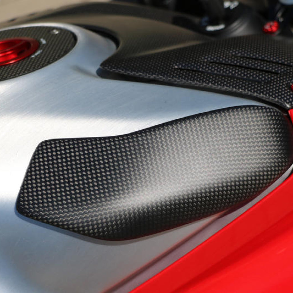 Ducati Panigale/Streetfighter V4 Carbon/Kevlar Fuel Tank Slider - Cnc Racing Protection