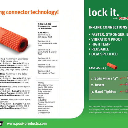 Electrical Connector - Posi-Lock® 14-16Ga Posi-Products Electricals