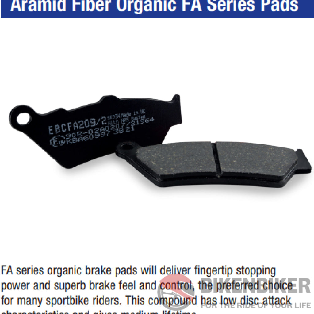 Fa192V Semi Sintered Brake Pads - Ebc