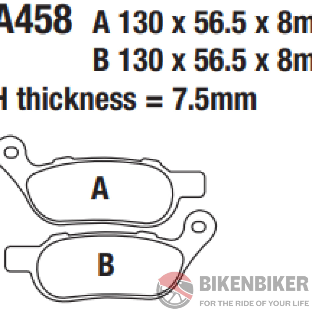 Fa458Hh Fully Sintered Brake Pads - Ebc Brakes