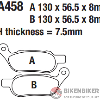 Fa458Hh Fully Sintered Brake Pads - Ebc Brakes