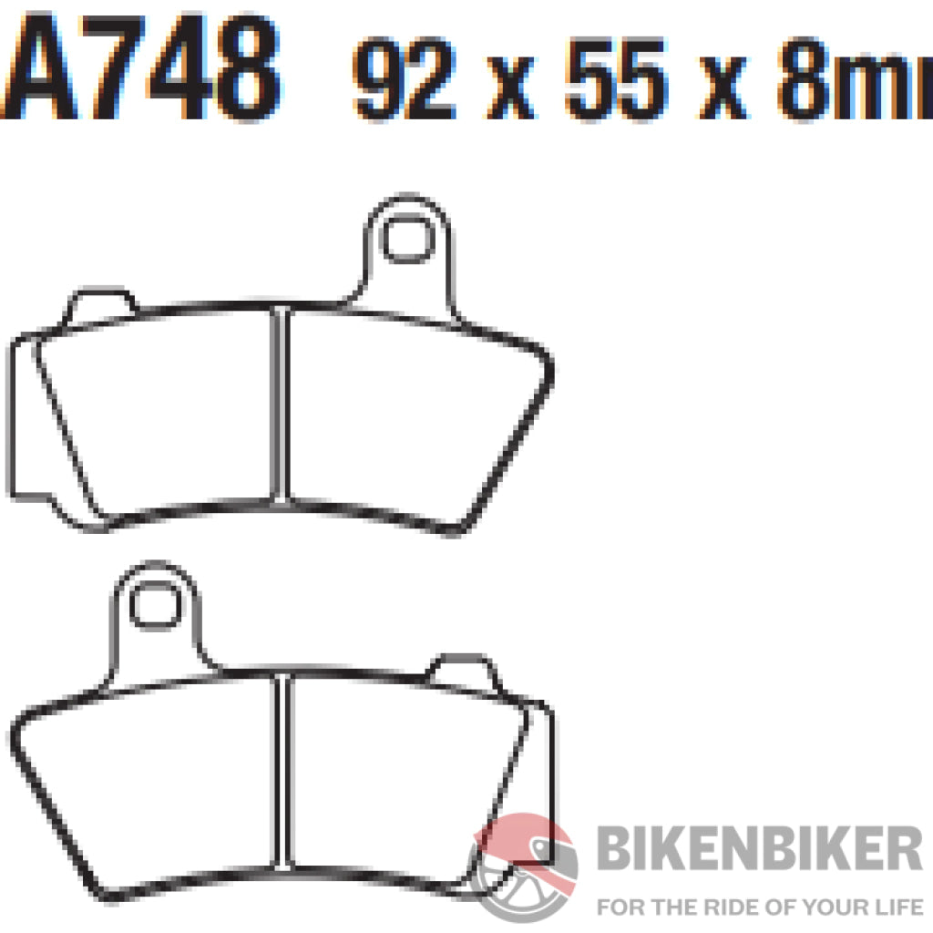 Fa748Hh Fully Sintered Brake Pads - Ebc Brakes