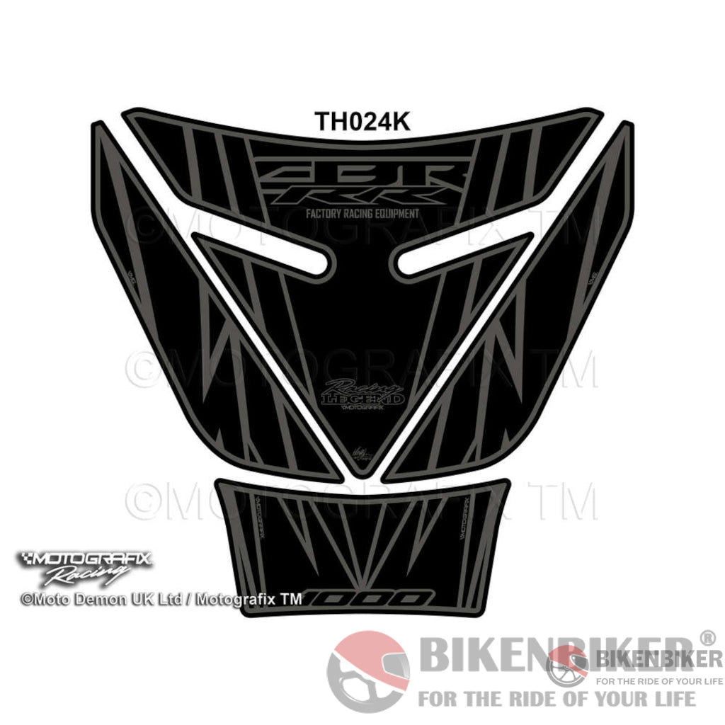 Honda Cbr1000Rr Fireblade 2008 - 2016 Black Motorcycle Tank Pad Protector Th024K - Motografix Tank