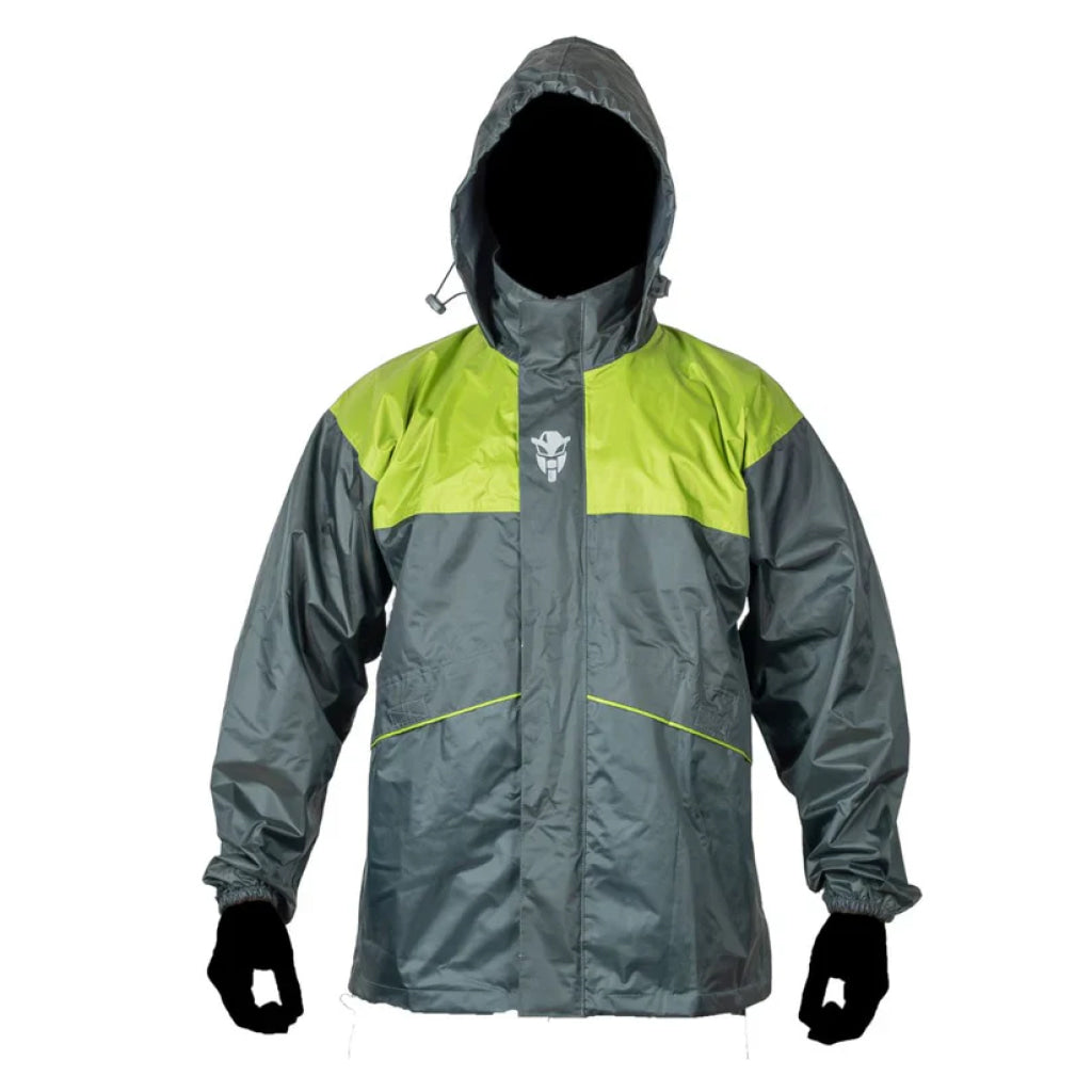 Hurricane Air Tourpro Waterproof Rain Overjacket - Grey + Green