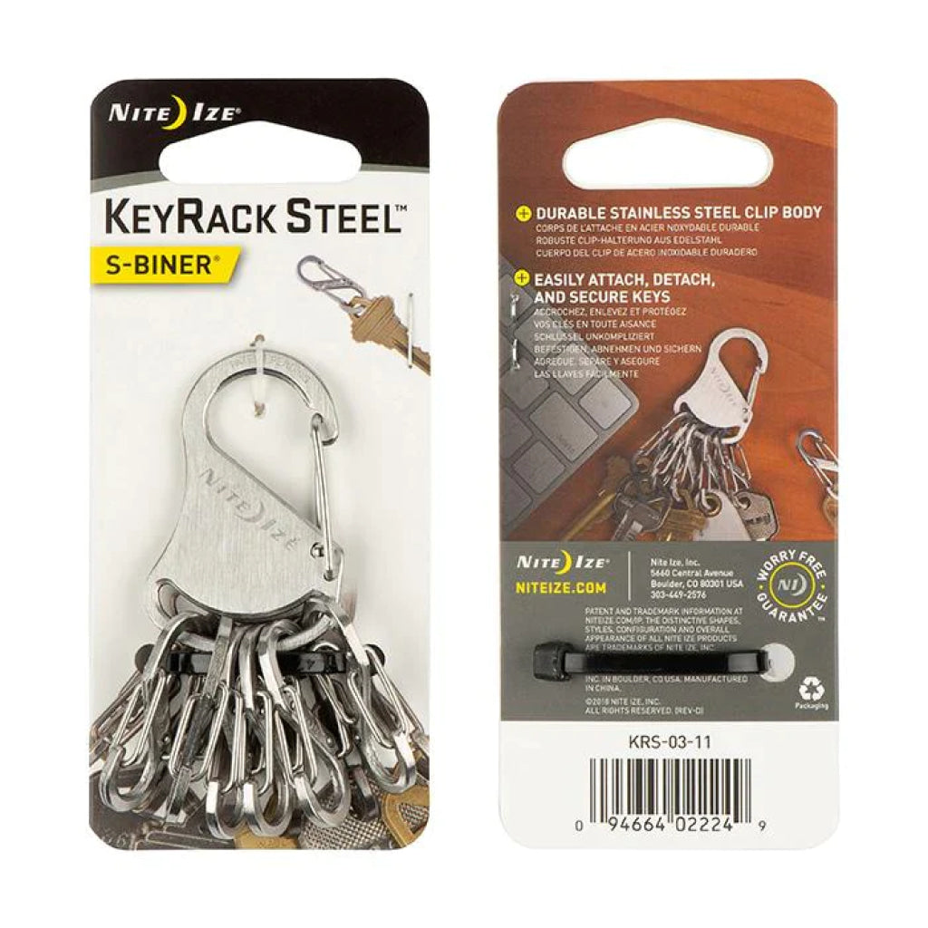 Keyrack Steel S-Biners - Niteize Standard Key Ring