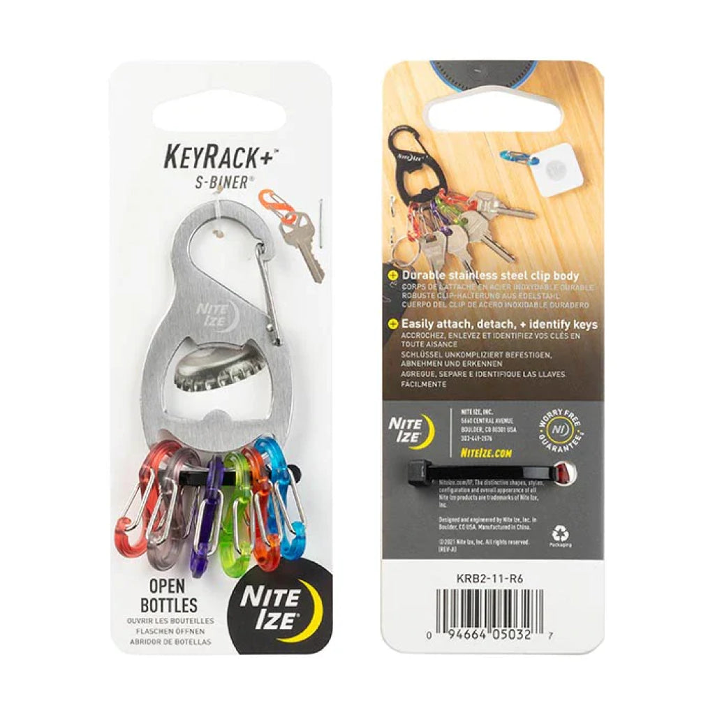 Keyrack With Plastic S-Biners - Nite Ize Stainless Steel Tools