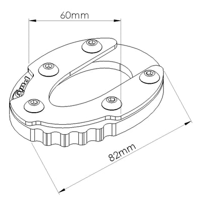 Kickstand Extension With Standard Suspension For Kawasaki Z900Rs 2024