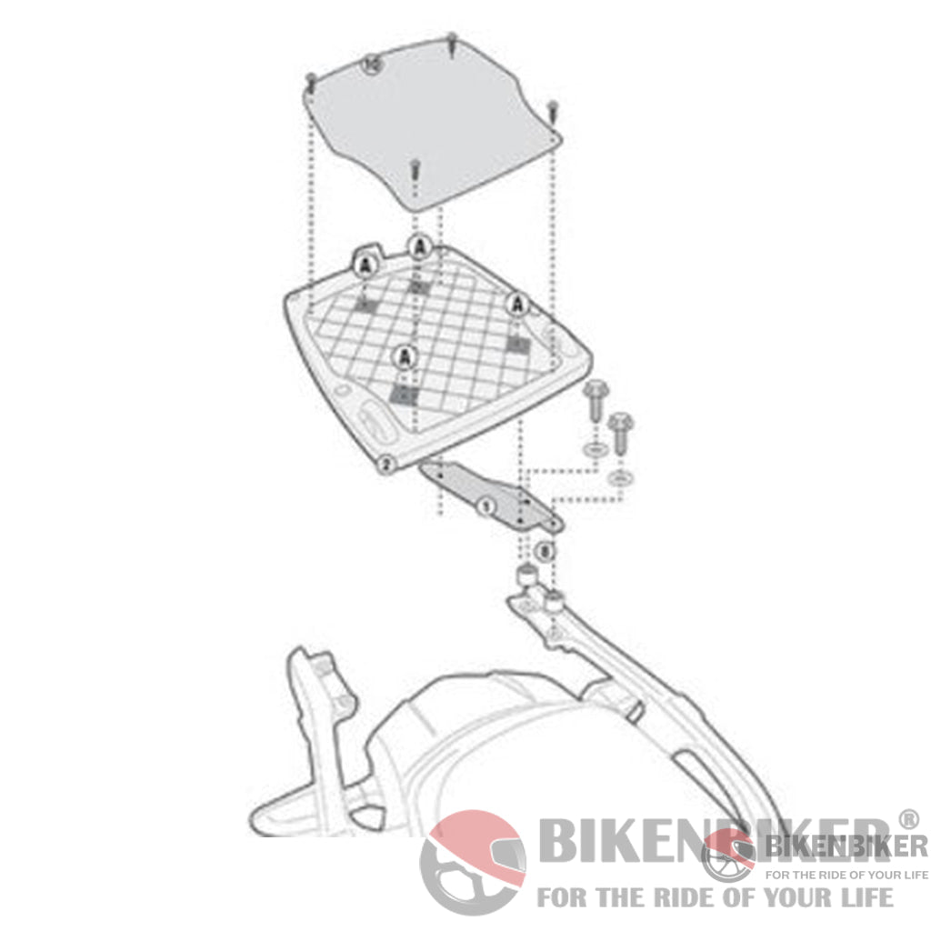 Monolock Top Rack For Kawasaki Versys 1000 2017+ - Givi Rear Racks