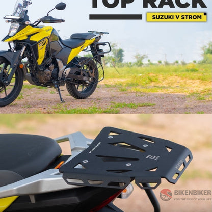 New Aluminum Top Rack Plate Black For V-Strom 250 - Zana