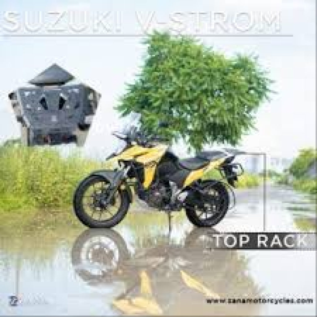 New Aluminum Top Rack Plate Black For V-Strom 250 - Zana