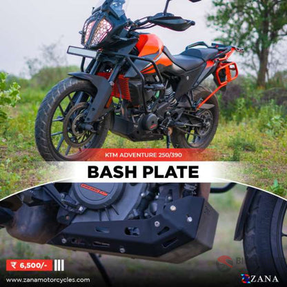 New Bashplate V2 Aluminium Black Ktm Adventure 250 / 390 X Bash Plate