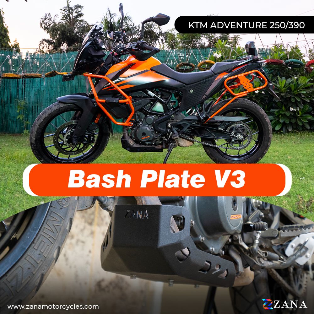 New Bashplate V2/V3 Aluminium Black KTM Adventure 250 / 390 / 390 X