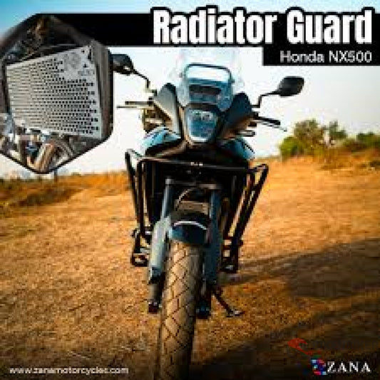 Radiator Guard For Honda Nx500 (Honeycomb) - Black