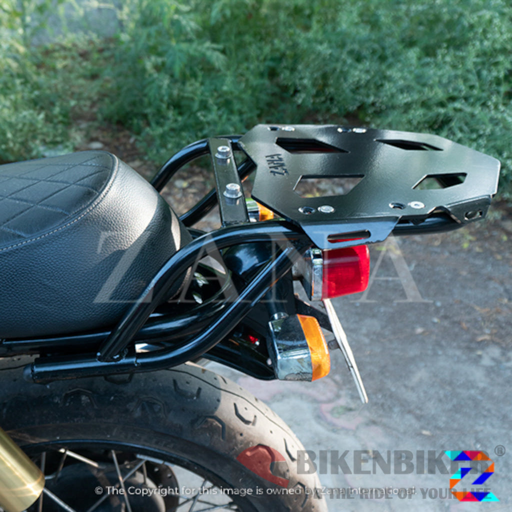 Zana Top Rack With Aluminum Plate For Re 650 (Black) Rear Racks