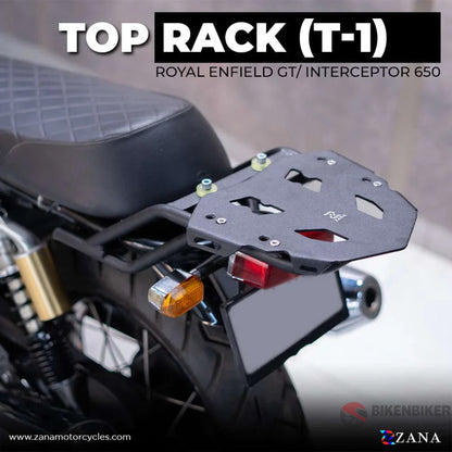 Re Top Rack (T-1) With Aluminum Plate And Compatible Pillon Backrest For Gt & Interceptor 650 -