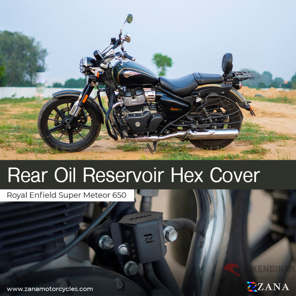 Rear Oil Reservoir Hex Cover Aluminum For Super Meteor 650 - Zana