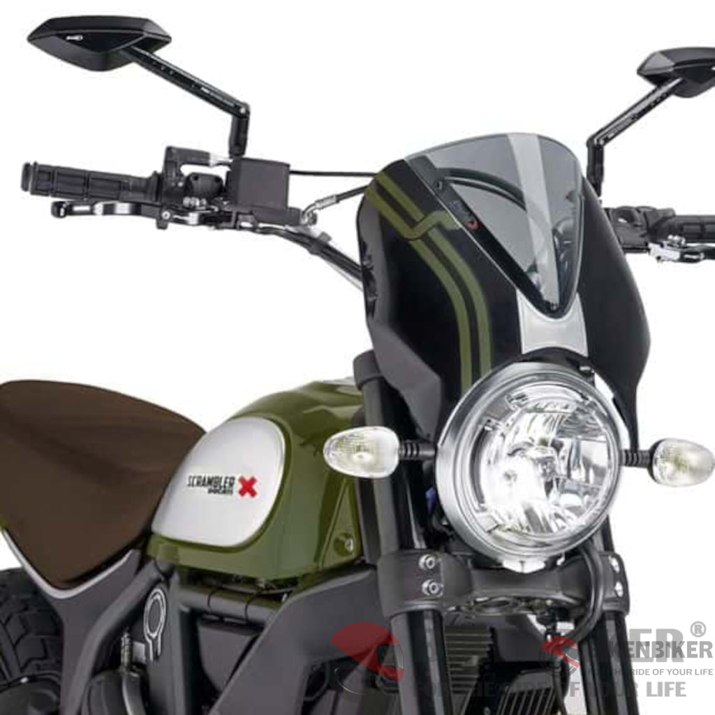 Retrovision Windshield For Ducati Scrambler Icon-Puig Smoke Wind Shield