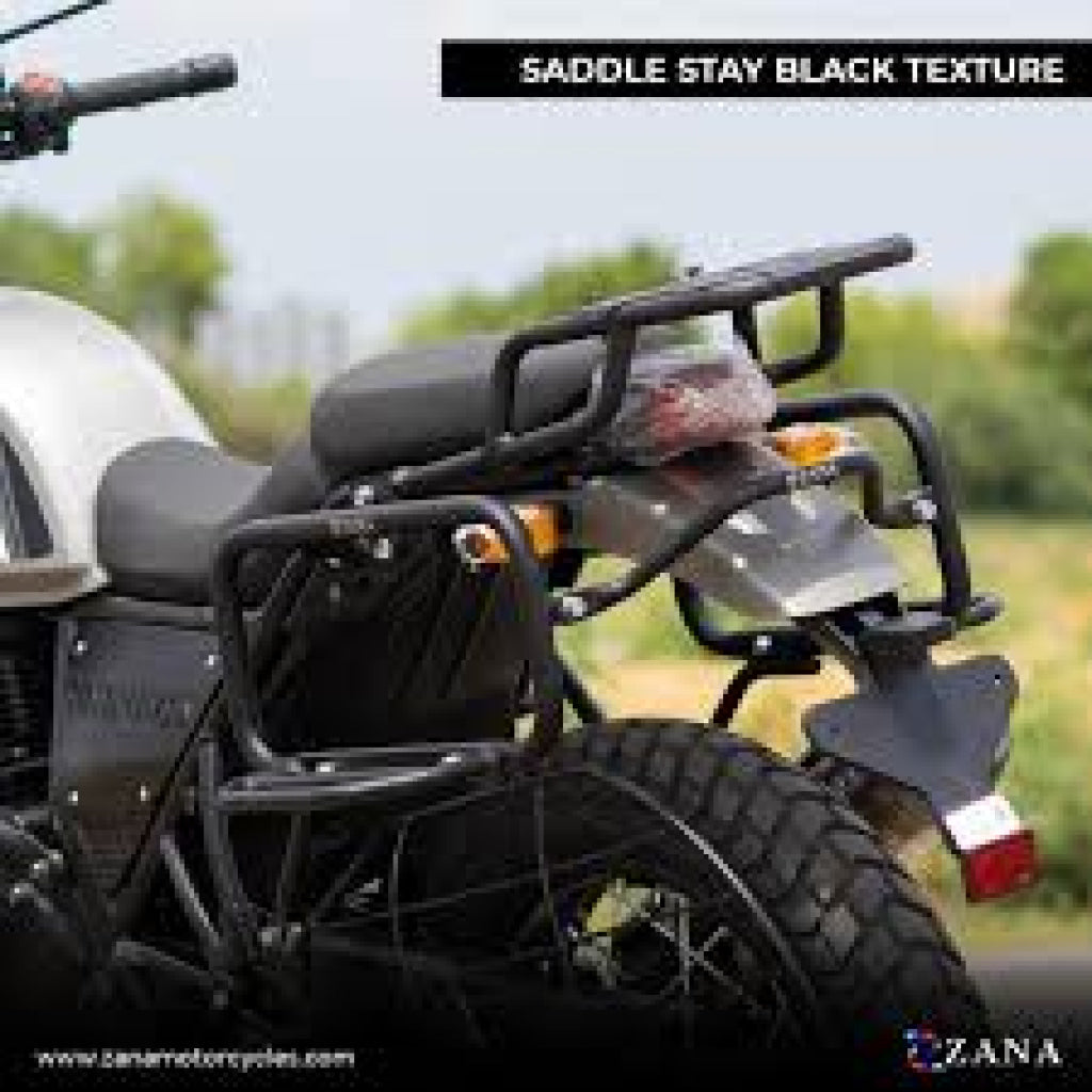 Royal Enfield Saddle Stays Mild Steel Texture Matt Black Himalayan (2016-2020) - Zana Saddle Stay