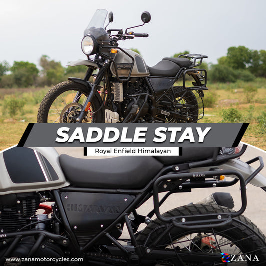 Royal Enfield Saddle Stays Mild Steel Texture Matt Black Himalayan (2016-2020) - Zana Saddle Stay