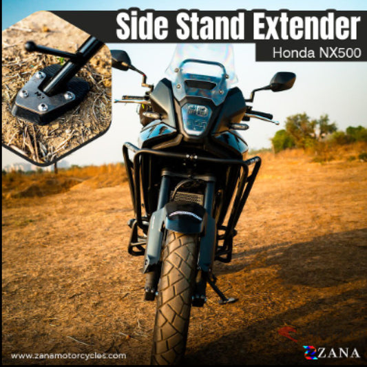 Side Stand Extender For Honda Nx500 (Aluminium & Stainless Steel)