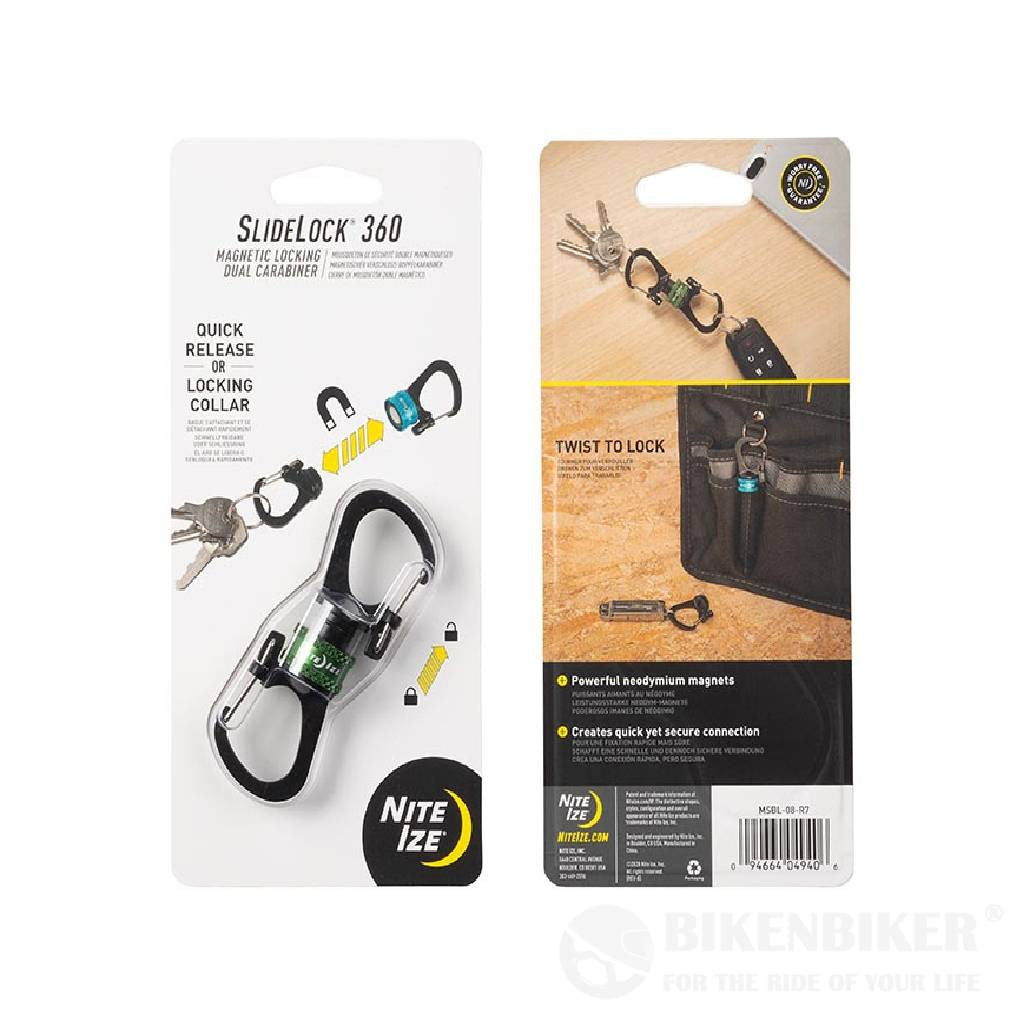 Slidelock® 360° Magnetic Locking Dual Carabiner - Nite Ize Tools