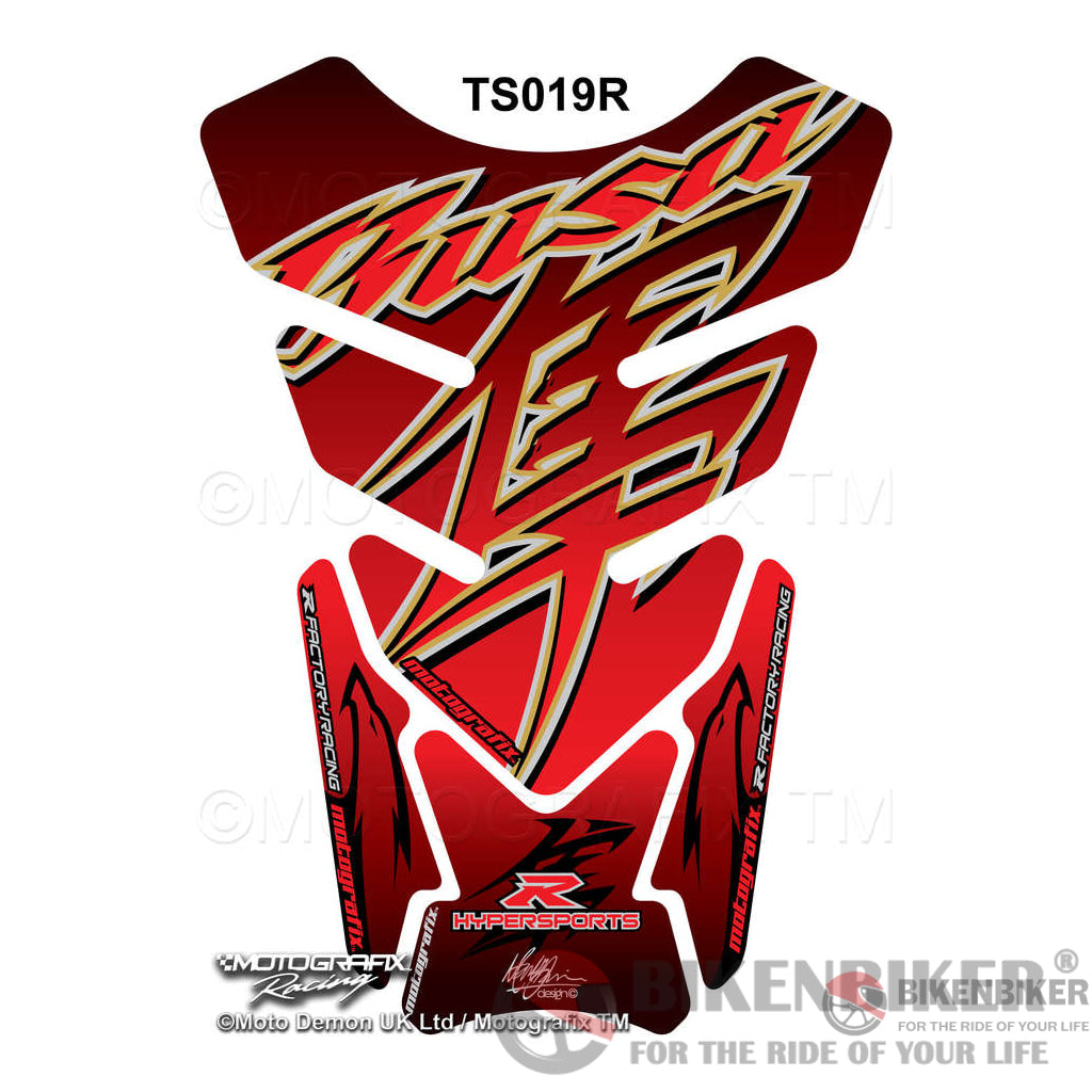 Suzuki Gsx1300R Hayabusa Red Motorcycle Tank Pad Protector Motografix 3D Gel Ts019R - Motografix