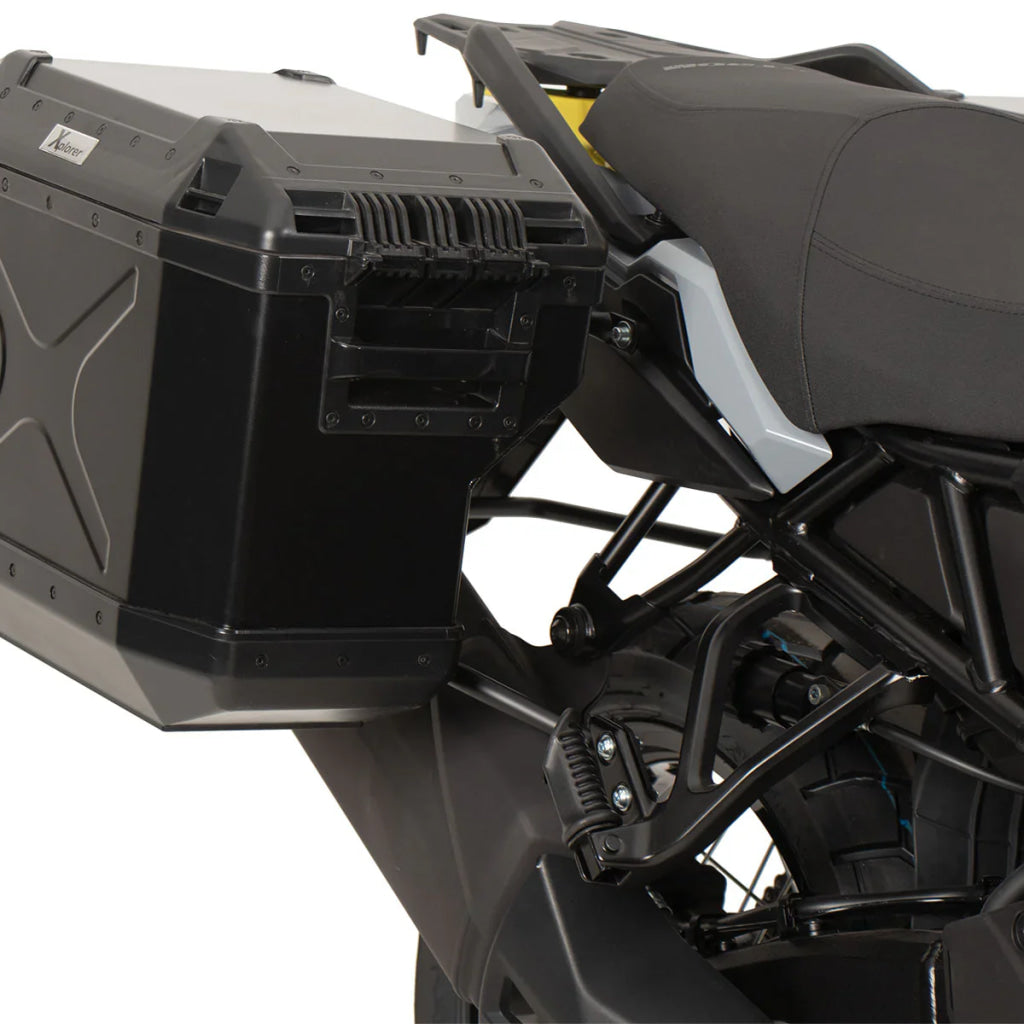 Suzuki V-Strom 800 De Sidecase Carrier - Cutout Series With Xplorer Short Screen