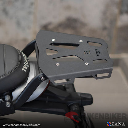 Top Rack With Aluminum / Steel Plate Black Triumph Speed 400/Scrambler 400 X - Zana