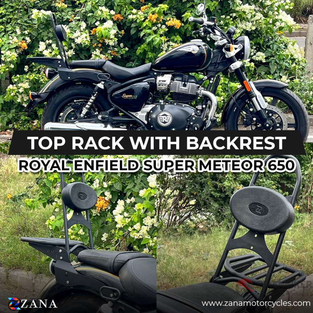 Top Rack T-2 W/ Backrest For Super Meteor 650 2023+ - Zana Rear Racks